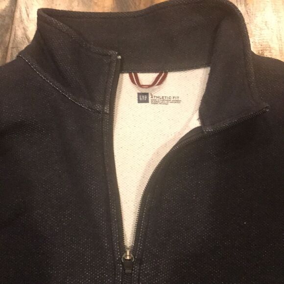 Men's Large Navy Gap 3/4 Zip Up Pullover Shirt - Picture 5 of 6